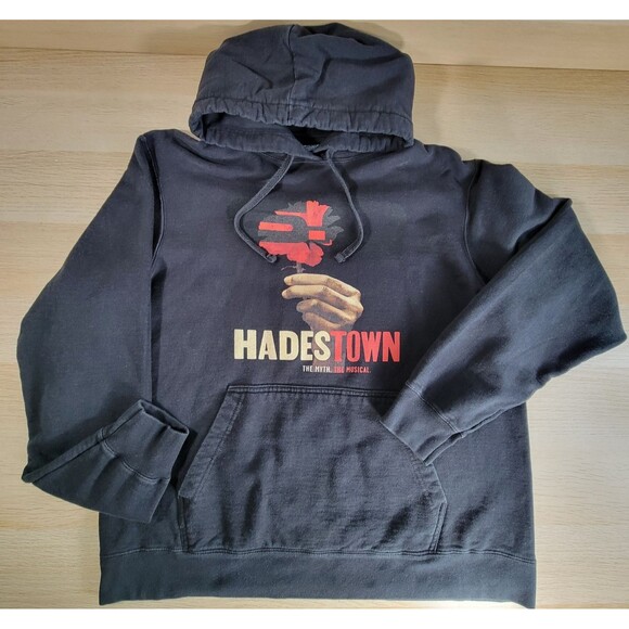 Hadestown Flower Hoodie Pullover Logo Size L/XL Broadway Musical Tour Sweatshirt - Picture 1 of 8